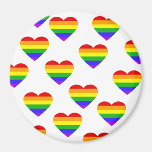 rainbow hearts magnet