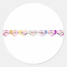 Rainbow Hearts Sticker
