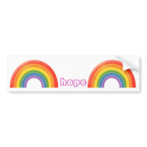 Rainbow hope bumper stickers