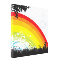 Rainbow in the Woods Gallery Wrapped Canvas