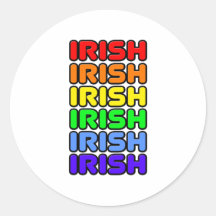 Rainbow Irish Stickers