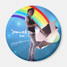 Rainbow Jame$ Fridge Magnet