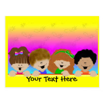 Rainbow Kids Daycare Postcard postcards