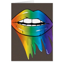 Rainbow Lips... Luscious Card
