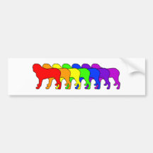 Rainbow Mastiff Bumper Stickers