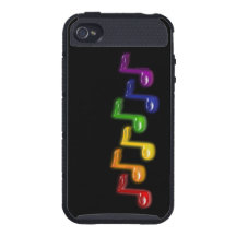 Rainbow Music notes iPhone 4 Skinit Case