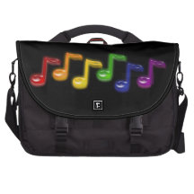 Rainbow Music Notes Laptop Bags