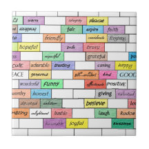 Rainbow of Inspirational Graffiti Tile
