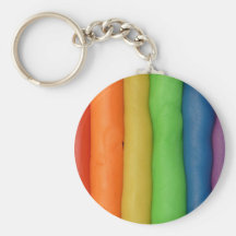 Rainbow of Squishy Dough Key Chains