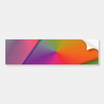 Rainbow Origami – Indigo & Magenta Swirls Bumper Sticker