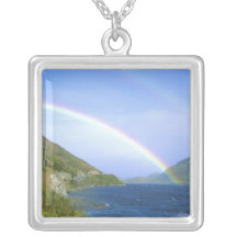 Rainbow over Hawea Lake, South Island, New Personalized Necklace
