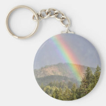 Rainbow Over the Mountains Keychains