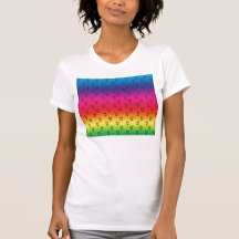 Rainbow owl pattern tee shirt