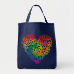 Rainbow Peace Heart Bag