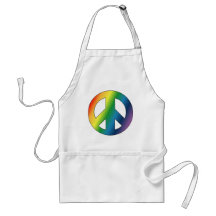 Rainbow Peace Sign Aprons