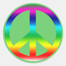 Rainbow Peace Sign Products Stickers