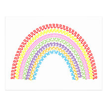 rainbow postcard
