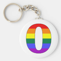 Rainbow Pride Initial O Keychain