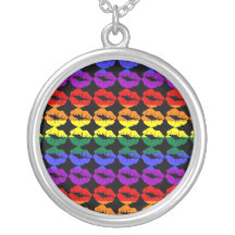 Rainbow Pride Lips (2) Pendants