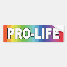 Rainbow Pro-Life Bumper Stickers