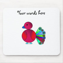 Rainbow red peacock mousepads