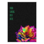 Rainbow Rose Blossom Invitation