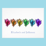 Rainbow Sea Shells Modern Wedding Invitation invitations