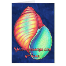 Rainbow Seashell Card