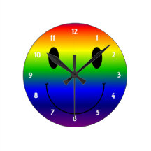 Rainbow Smiley Clock