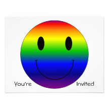 Rainbow Smiley Custom Invite