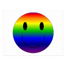 Rainbow Smiley Post Cards