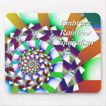 Rainbow Squiralism Mousepad