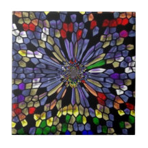 Rainbow Stained Glass Tiles