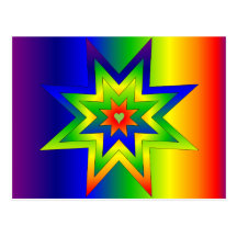 Rainbow Star Postcards