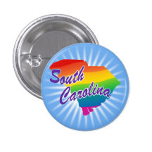 Rainbow State Of South Carolina Pinback Buttons