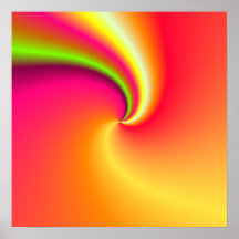 Rainbow Swirl Background Poster