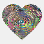 Rainbow Swirl Heart Stickers