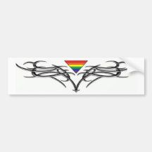 Rainbow Tribal Bumper Sticker