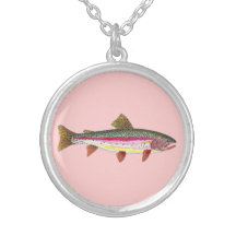 Rainbow Trout Fish Personalised Necklace