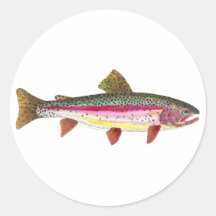 Rainbow Trout Fish Round Sticker