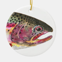 Rainbow Trout Fishing Christmas Ornaments