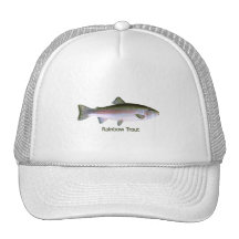 Rainbow Trout Fishing  Logo Mesh Hats