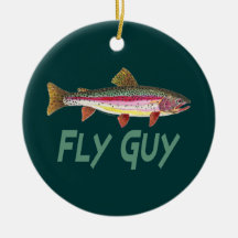 Rainbow Trout Fly Fishing Christmas Tree Ornament