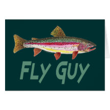 Rainbow Trout Fly FIshing Greeting Card