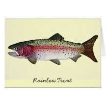 Rainbow Trout Watercolor Card