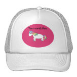 Rainbow unicorn mesh hats