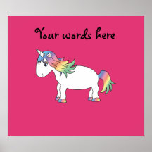 Rainbow unicorn posters