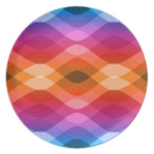 Rainbow Waves Dinner Plate