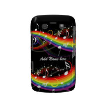 Rainbow White Music Blackberry Bold Case