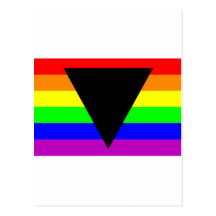 Rainbow with Black Triangle for Gay and Lesbians Post Card